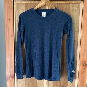 Tracksmith Merino Long Sleeve Top - Sz Small, Blue